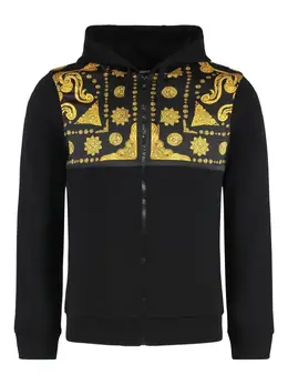 Versace: Чёрная толстовка 