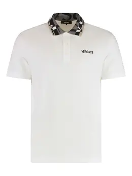 Versace: Поло с воротником 