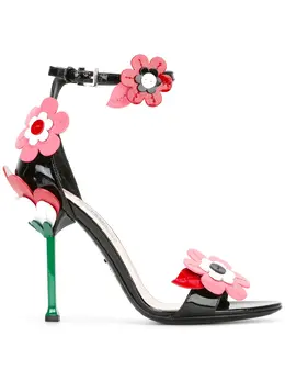 Prada: Чёрные сандалии 