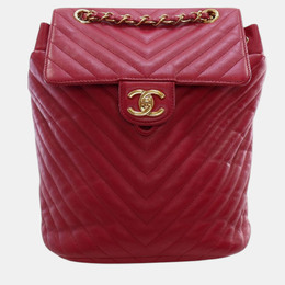 Chanel: Красный рюкзак 