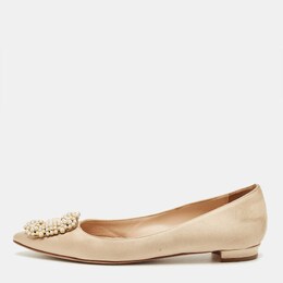 Manolo Blahnik: Бежевые балетки  Hangisi