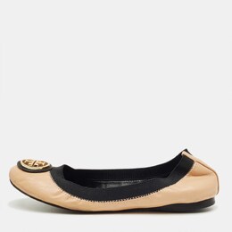 Tory Burch: Бежевые балетки  Minnie