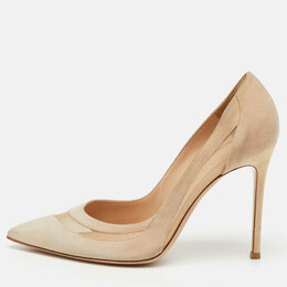 Gianvito Rossi: Бежевые туфли 