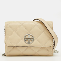 Tory Burch: Бежевый кошелёк 