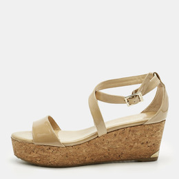 Jimmy Choo: Бежевые сандалии 