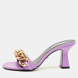 Versace: Фиолетовые сандалии  Medusa Chain