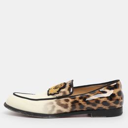 Christian Louboutin: Бежевые лоферы 