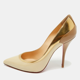 Christian Louboutin: Бежевые туфли 