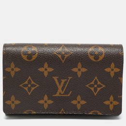 Louis Vuitton: Коричневый кошелёк  Porte Monnaie