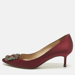 Manolo Blahnik: Бордовые туфли  Hangisi