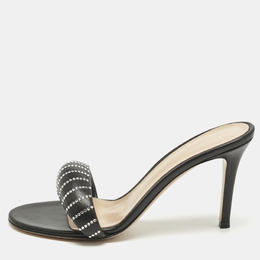Gianvito Rossi: Чёрные сандалии  Bijoux