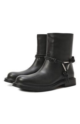 Bottega Veneta: Чёрные ботинки 