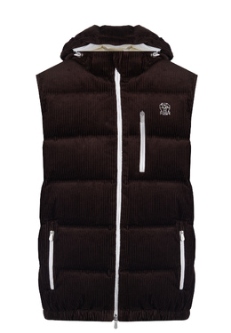 BRUNELLO CUCINELLI: Коричневый жилет 
