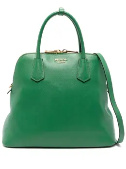 Prada: Зелёная сумка на руку 