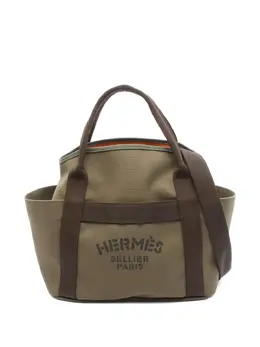 Hermès Pre-Owned: Сумка-шоппер цвета хаки 