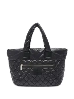 CHANEL Pre-Owned: Чёрная сумка-шоппер 