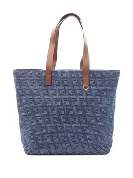 Fendi Pre-Owned: Голубая сумка-шоппер 