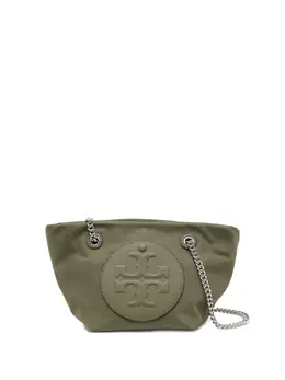 Tory Burch: Сумка-шоппер  Ella цвета хаки