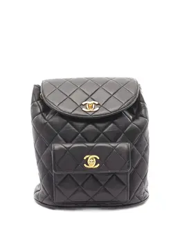 CHANEL Pre-Owned: Чёрный рюкзак 
