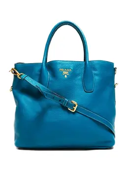 Prada Pre-Owned: Зелёная сумка-шоппер 