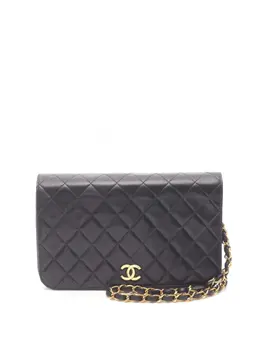 CHANEL Pre-Owned: Чёрная сумка через плечо 