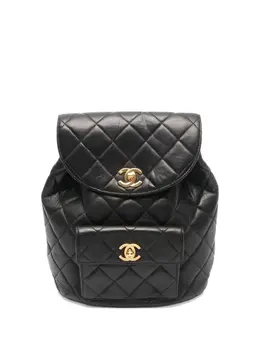 CHANEL Pre-Owned: Чёрный рюкзак 