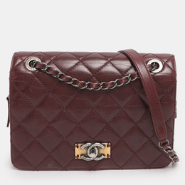 Chanel: Бордовая сумка 