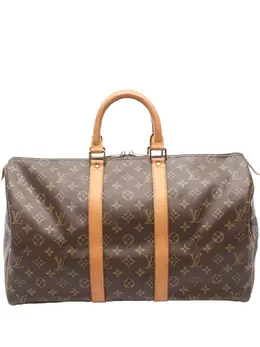 Louis Vuitton Pre-Owned: Коричневая дорожная сумка 