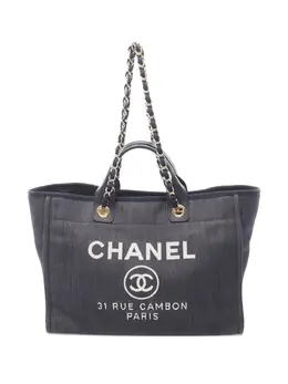 CHANEL Pre-Owned: Голубая сумка-шоппер 