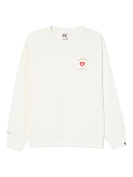 AAPE BY *A BATHING APE®: Белый свитшот 