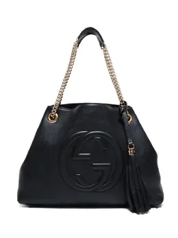 Gucci Pre-Owned: Чёрная сумка-шоппер 