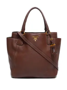 Prada Pre-Owned: Коричневая сумка-шоппер 