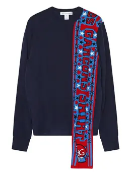 Comme Des Garçons Shirt: Синий свитер 