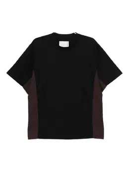 sacai: Чёрная футболка 