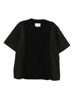 sacai: Чёрная футболка 