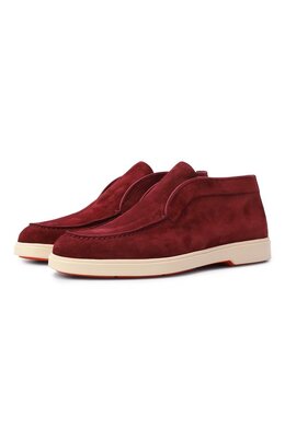 Santoni: Бордовые ботинки 
