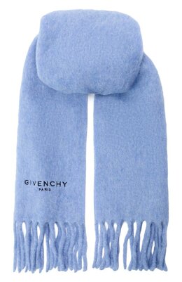 Givenchy: Голубой шарф 
