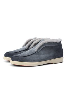 Santoni: Синие ботинки 