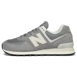 New Balance: Серые кеды  574