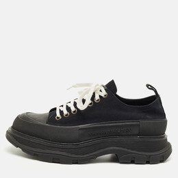Alexander McQueen: Чёрные кроссовки  Tread Slick