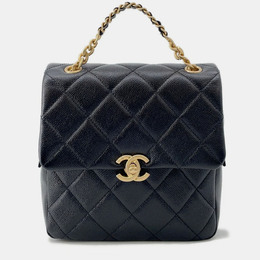Chanel: Чёрный рюкзак 
