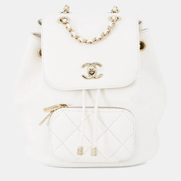 Chanel: Белый рюкзак 
