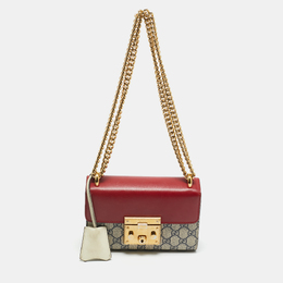 Gucci: Красная сумка  GG Supreme