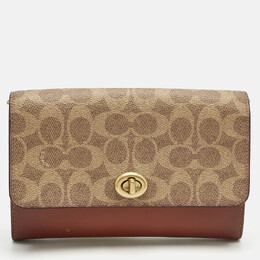 Coach: Коричневый клатч 
