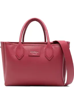 Emporio Armani: Красная сумка-шоппер 