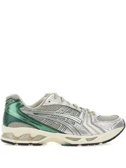ASICS: Зелёные кроссовки 