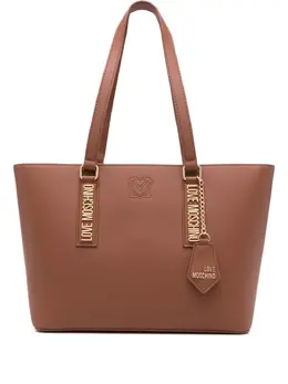 Love Moschino: Коричневая сумка-шоппер 