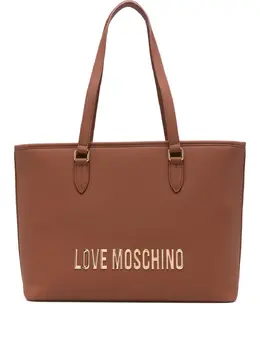 Love Moschino: Коричневая сумка-шоппер 