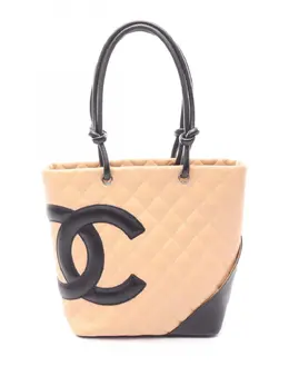 CHANEL Pre-Owned: Коричневая сумка-шоппер 