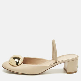 Gianvito Rossi: Бежевые туфли 